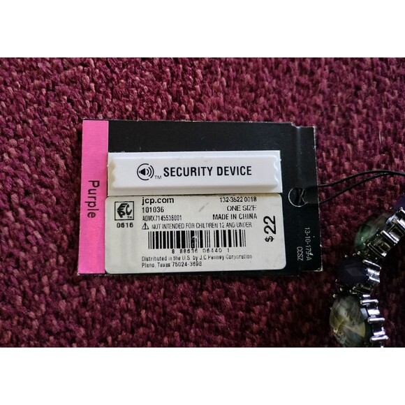 Mixit Stretch Bracelet Purple Silver Beads Jewelry OS Birthstone Fashion Costume - Picture 8 of 15